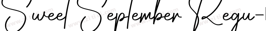 Sweet September Regu字体转换